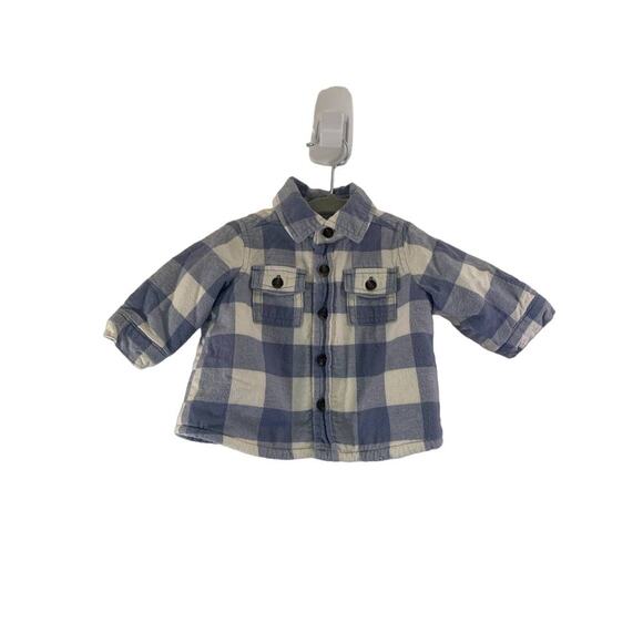 CARTER’S Boy’s Checked Sherpa Flannel Shirt / Size: 3 Months - Picture 1 of 8